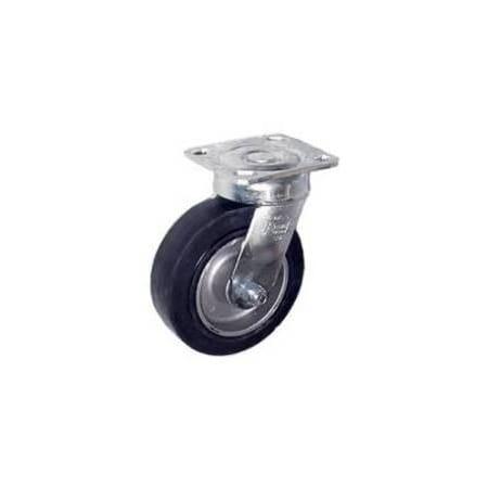 Mapp Caster 6"X2" Rubber on Aluminum Wheel Swivel Caster - 410 Lbs Capacity 146RARB620S